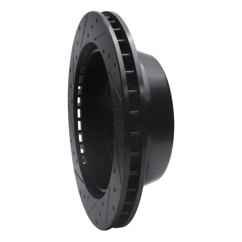 Cadillac Escalade Brake Rotor (1) - Rear Right - R1 Concepts - Drilled & Slotted - Black - `00-`14